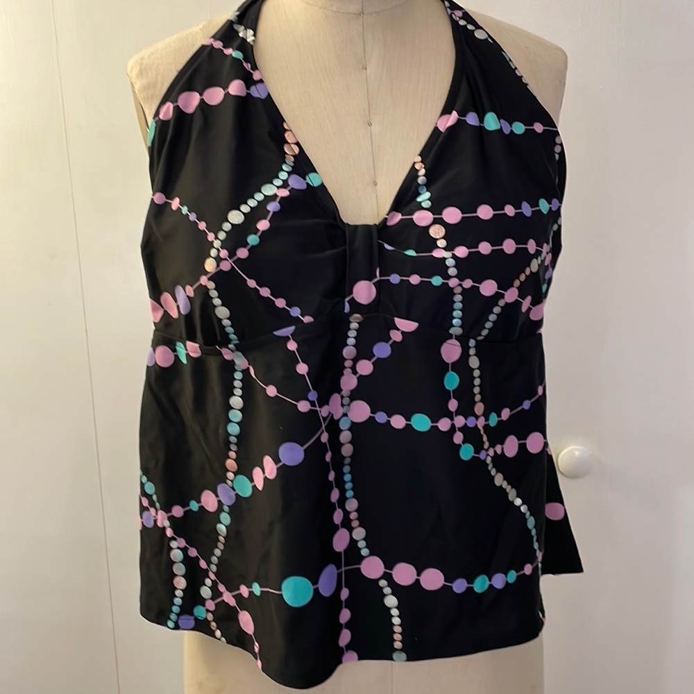 Via Marina dotted halter swimsuit top